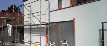 Stelling voor het bepleisteren