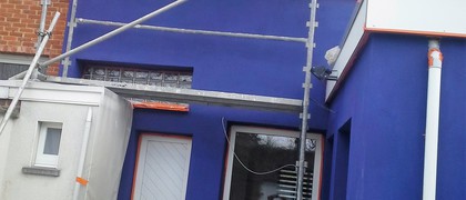 Blauwe gevel